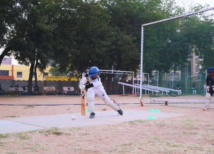 Kids cricket training at GRP Sports Academy – multi-sports and fitness programs.