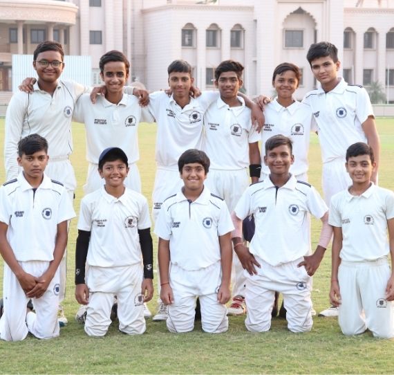 GRP Sports Academy Under-16 cricket team ready for match practice Ahmedabad
